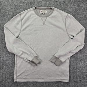 Wallace & Barnes Crewneck Sweatshirt Sweater Mens Medium Gray Honeycomb Waffle